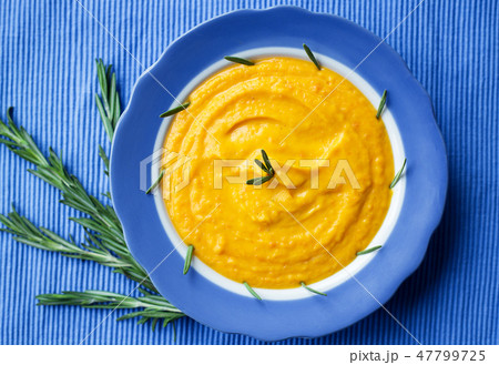 pumpkin soup in a plate pumpkin soup in a plate 47799725