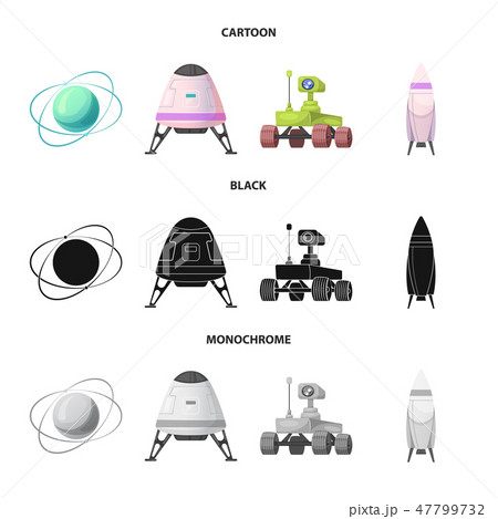Isolated object of mars and space icon. Set of mars and planet stock symbol for web. Isolated object of mars and space icon. Set of mars and planet stock symbol for web. 47799732