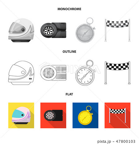 Vector design of car and rally sign. Set of car and race stock vector illustration. Vector design of car and rally sign. Set of car and race stock vector illustration. 47800103