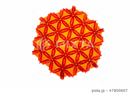 Red and orange origami craft 47800607