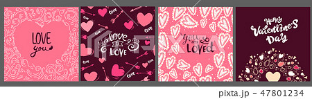 Collection of pink, white colored Valentine's day card, sale and other flyer templates with Collection of pink, white colored Valentine's day card, sale and other flyer templates with 47801234