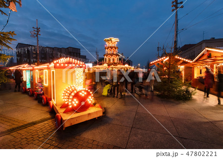 street market in Katowice Poland in the evening 47802221