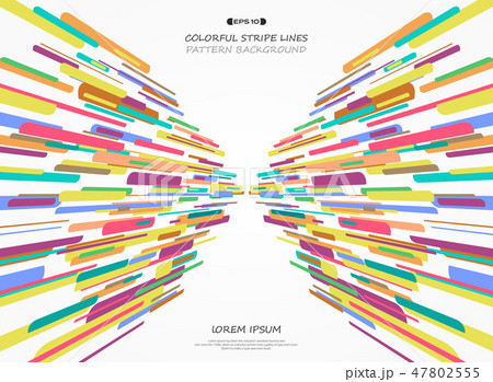 Abstract vivid colorful stripe line of geometric. 47802555