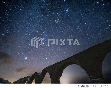 タウシュベツ川橋梁の星空 タウシュベツ川橋梁の星空 47804872