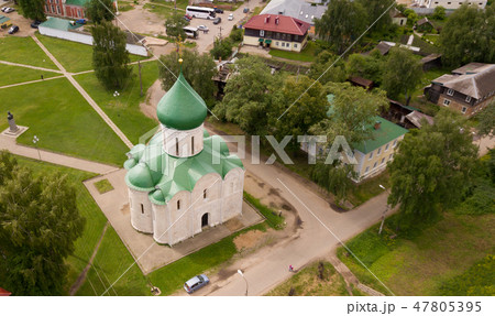Aerial view of Spaso-Preobrazhensky cathedral in Pereslavl-Zalessky Aerial view of Spaso-Preobrazhensky cathedral in Pereslavl-Zalessky 47805395