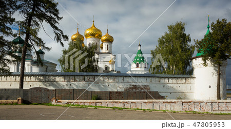 Male Ipatievsky Monastery at cloudy day in Kostroma, Russia 47805953