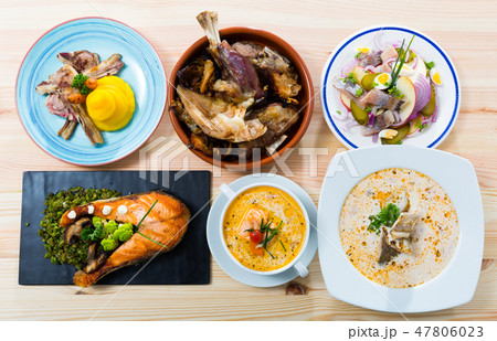 Set of Norwegian dishes 47806023
