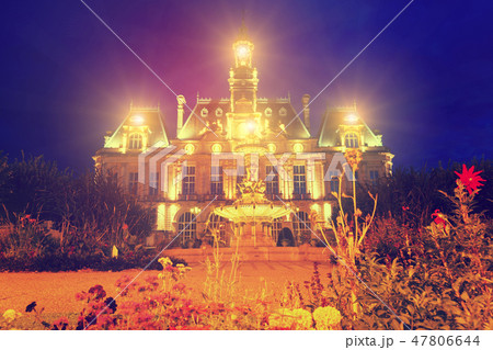 Limoges City Hall in twilight 47806644