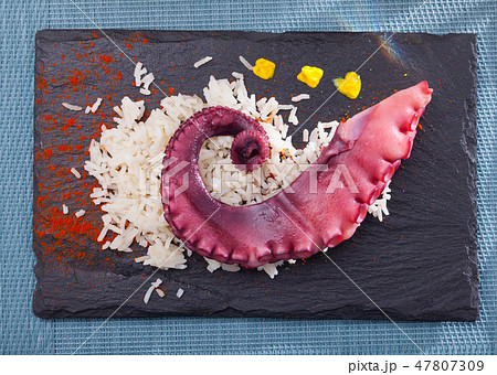 Boiled octopus with rice Boiled octopus with rice 47807309