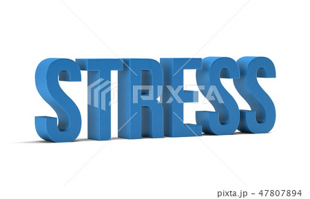 Stress word. 3D Render illustration in white background Stress word. 3D Render illustration in white background 47807894