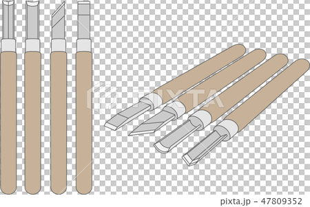 彫刻刀のイラスト素材
