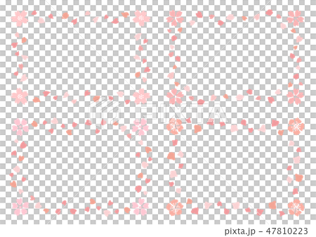 手描き　桜フレーム4　 47810223