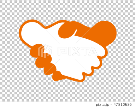 Pictorial illustration of two hands shaking hands Pictorial illustration of two hands shaking hands 47810686