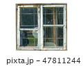 old wooden window isolated on white background 47811244