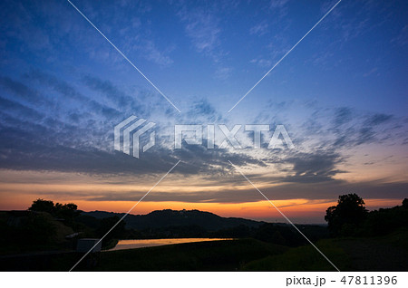 下赤阪棚田夕景 47811396