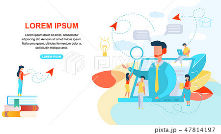 Teaching Lecture or Seminar. Students Listen Tutor 47814197