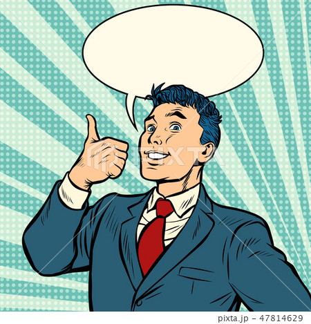 businessman smile thumb up like gesture 47814629