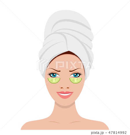 woman in towel on head woman in towel on head 47814992