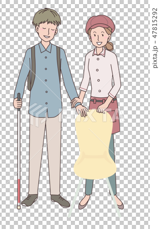 日本ユニバーサルマナー協会監修素材　視覚障害者 47815292