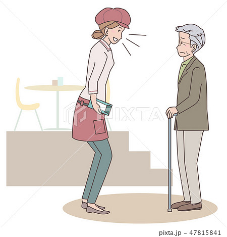 日本ユニバーサルマナー協会監修素材　高齢者 47815841