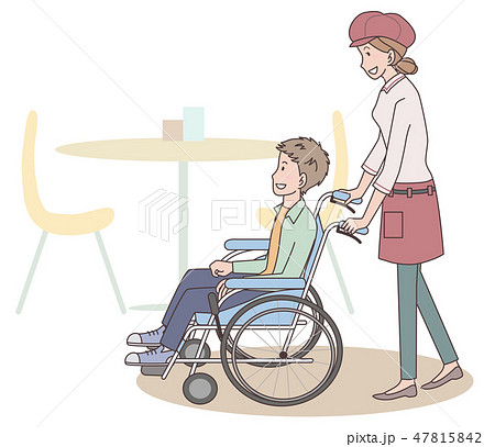 日本ユニバーサルマナー協会監修素材　肢体障害者 47815842