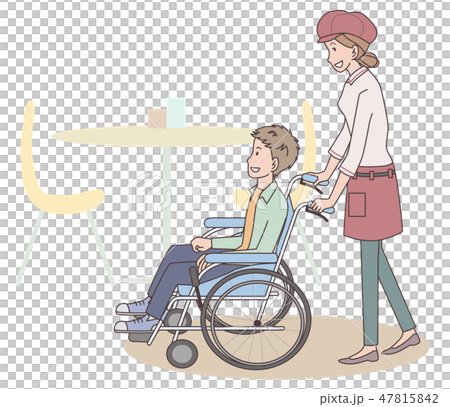 日本ユニバーサルマナー協会監修素材　肢体障害者 47815842