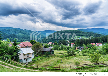 HDR views during uphill Makovytsya Ukraine 47816085