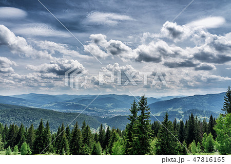 HDR views during uphill Makovytsya Ukraine 47816165
