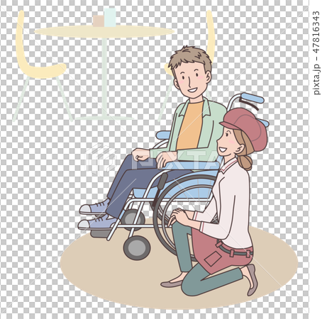 日本ユニバーサルマナー協会監修素材　肢体障害者 47816343