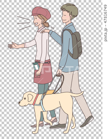 日本ユニバーサルマナー協会監修素材　視覚障害者 47816749