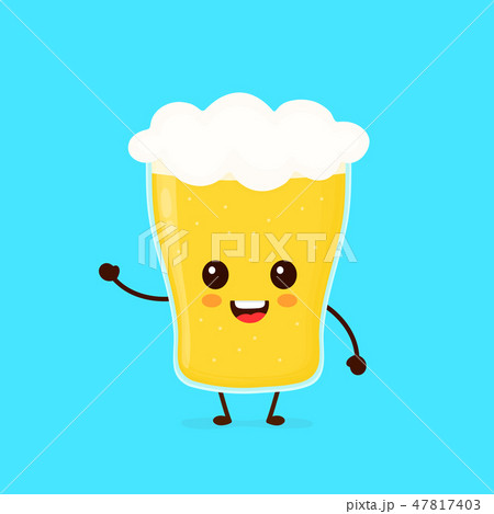 Happy cute smiling funny glass 47817403