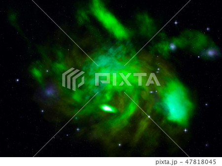 Being shone nebula. 3D rendering 47818045