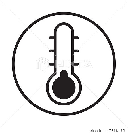 Thermometer Icon in circle, Vector Illustration. 47818136