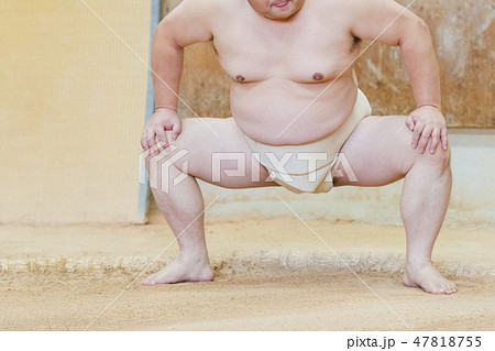 相撲の稽古をする力士 相撲の稽古をする力士 47818755