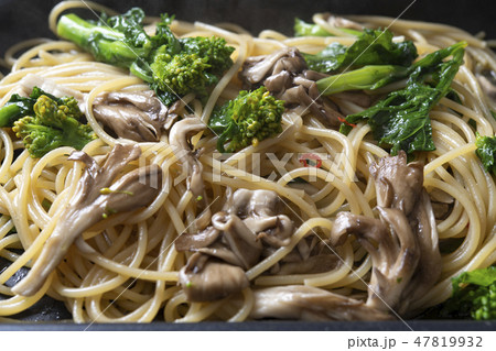 舞茸と菜の花のペペロンチーノ 47819932