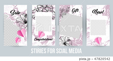 Acrylic Paintings Instagram Stories Creative Modern Photo Frames Pack. 47820542