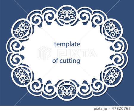 Greeting card of the oval shape  47820762