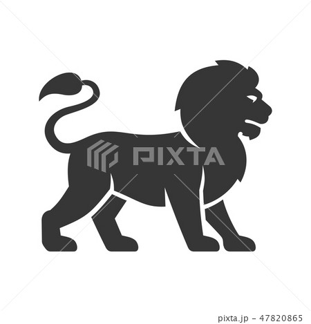 Lion Logo Icon On White Background Vectorのイラスト素材