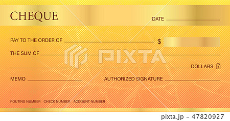 Cheque, Check (Chequebook template). Guilloche Cheque, Check (Chequebook template). Guilloche 47820927