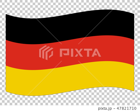 ドイツ連邦共和国 国旗 縁あり のイラスト素材