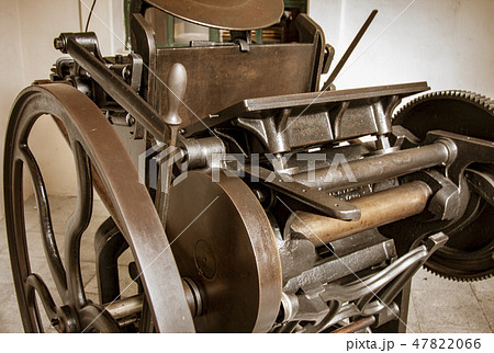Antique printing press renovated for display Antique printing press renovated for display 47822066