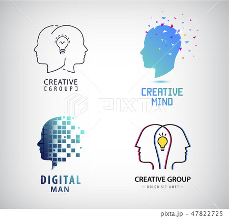 Vector set of creative group, teamwork, brainstorm, creative mind Vector set of creative group, teamwork, brainstorm, creative mind 47822725