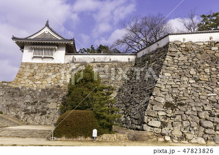 岡山 岡山城 本丸 不明門と石垣 岡山 岡山城 本丸 不明門と石垣 47823826