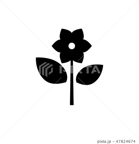 Simple flower icon with six petals 47824674