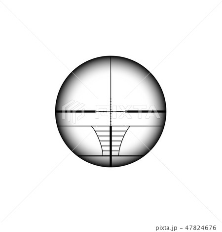Sniper rifle scope crosshairs. 47824676