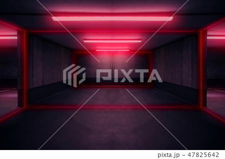 parking lot neon light , dark underground garage parking lot neon light , dark underground garage 47825642