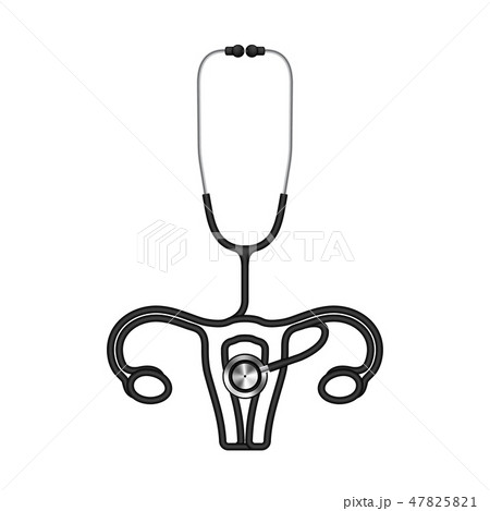 Ovary and uterus shape made from Stethoscope cable 47825821
