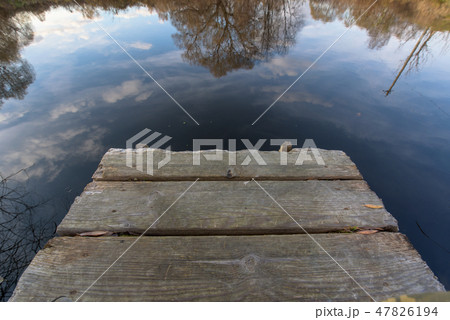 Wooden pier bridge Wooden pier bridge 47826194
