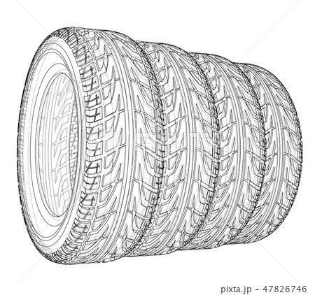 Car tires concept. Vector rendering of 3d 47826746