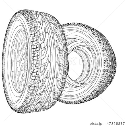 Car tires concept. Vector rendering of 3d 47826837